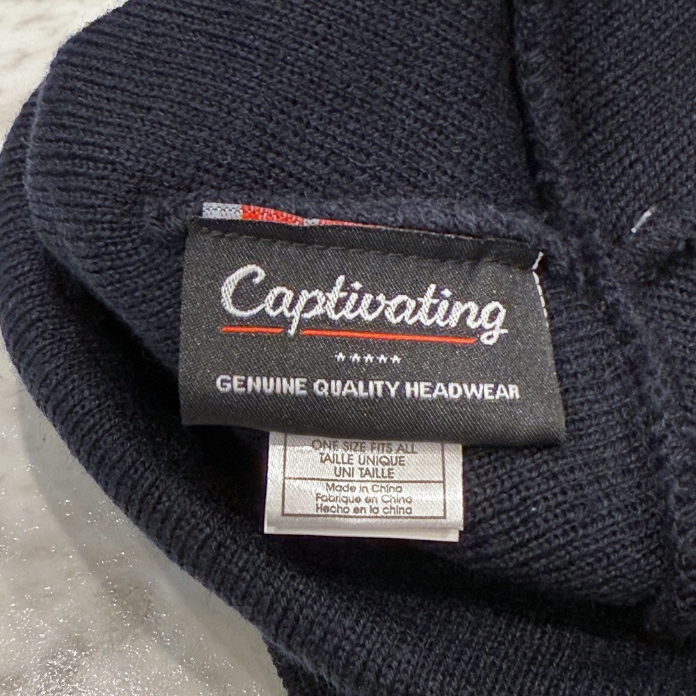 Auburn Tigers Youth Beanie Navy‎ Blue Cuffed Knit Hat NCAA One Size Football NEW - Picture 3 of 8